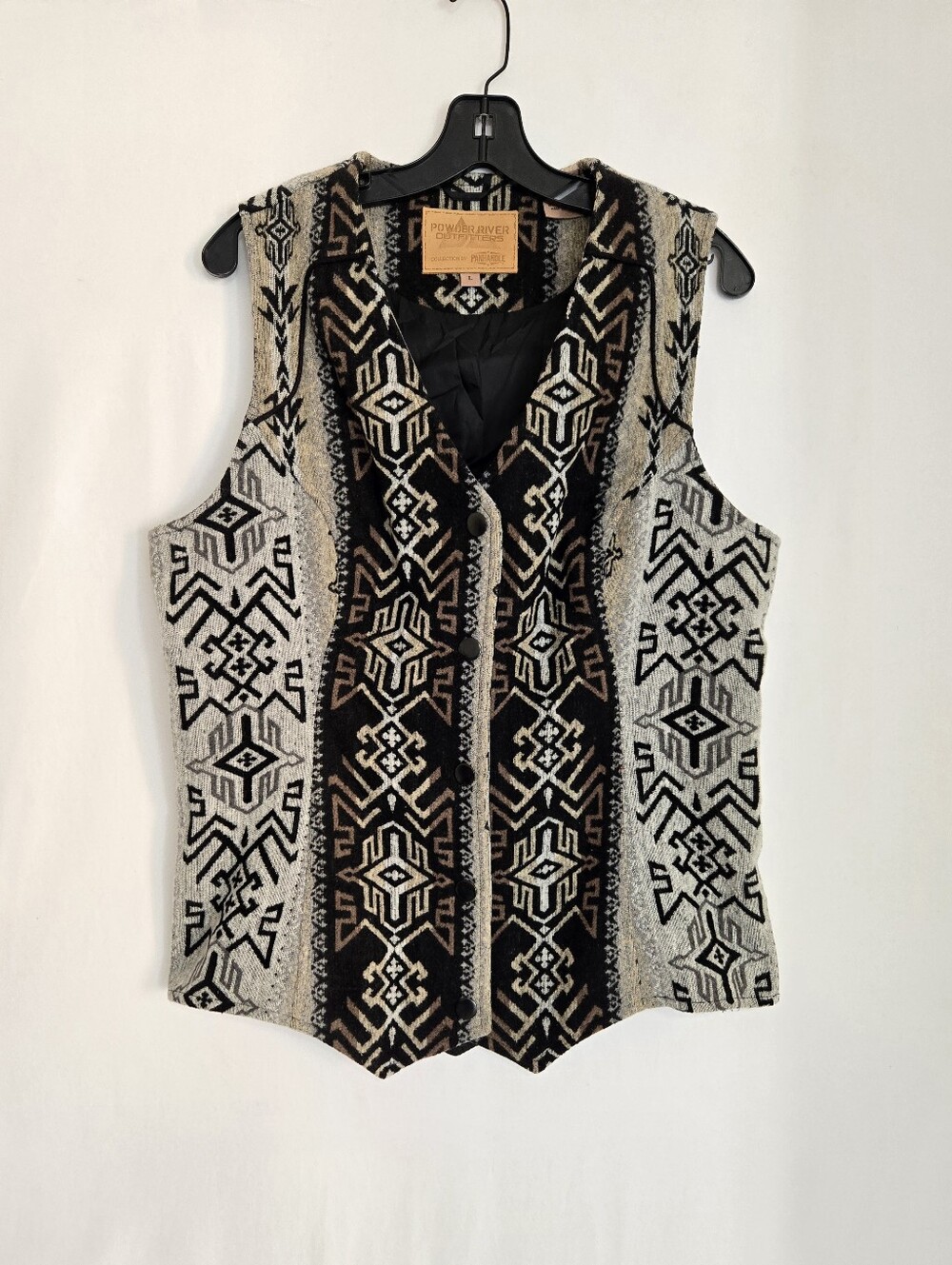 Powder River Outfitters Panhandle Women's Vest Large Wool Blend Southwestern